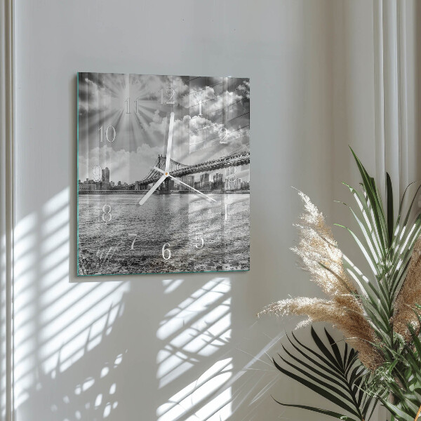 Square wall clock Bridge