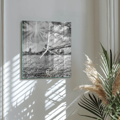 Square wall clock Bridge