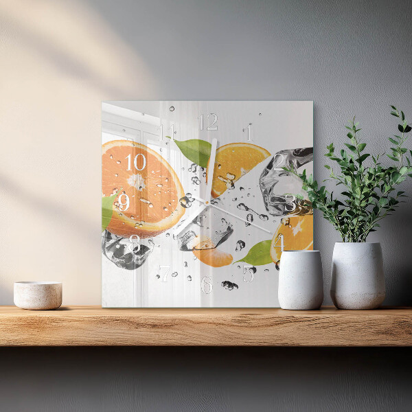 Square wall clock Oranges