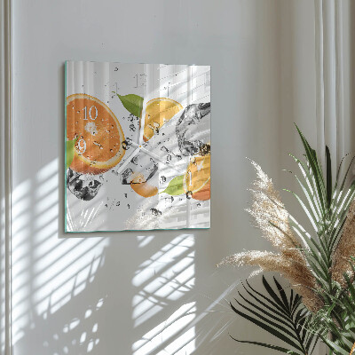 Square wall clock Oranges