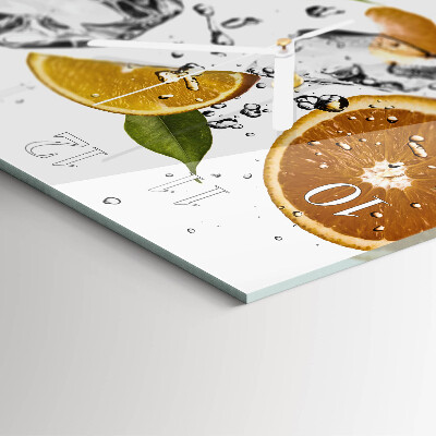 Square wall clock Oranges