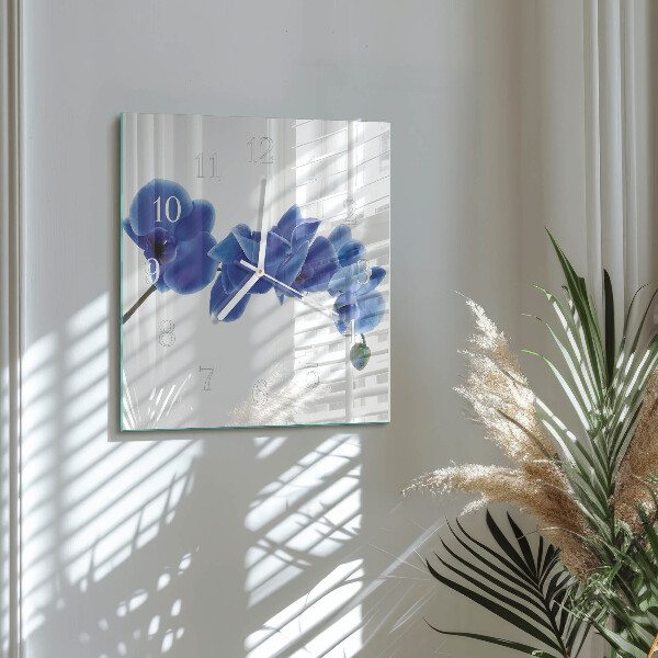 Square wall clock Orchid