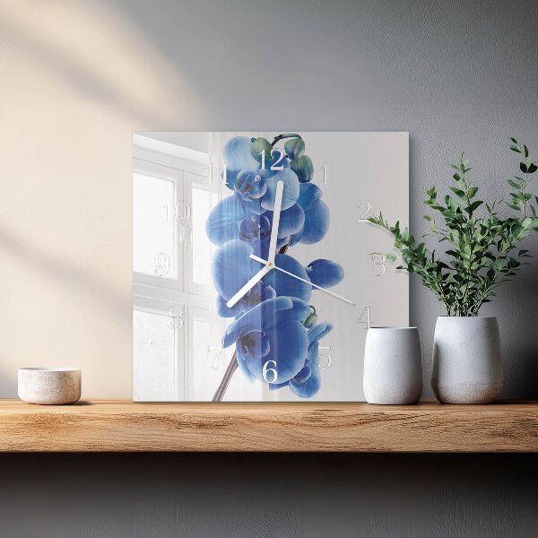 Square wall clock Orchid