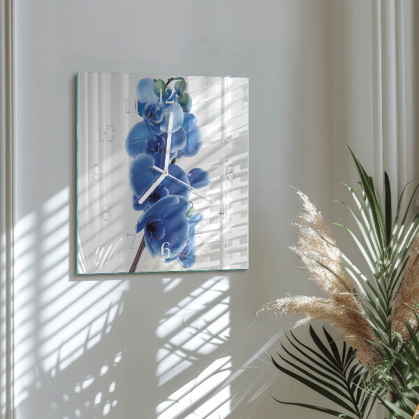 Square wall clock Orchid