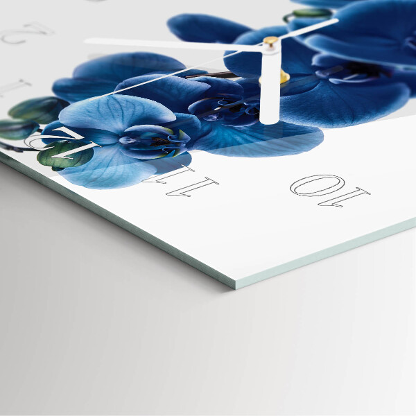 Square wall clock Orchid