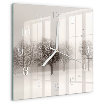 Square wall clock Winter
