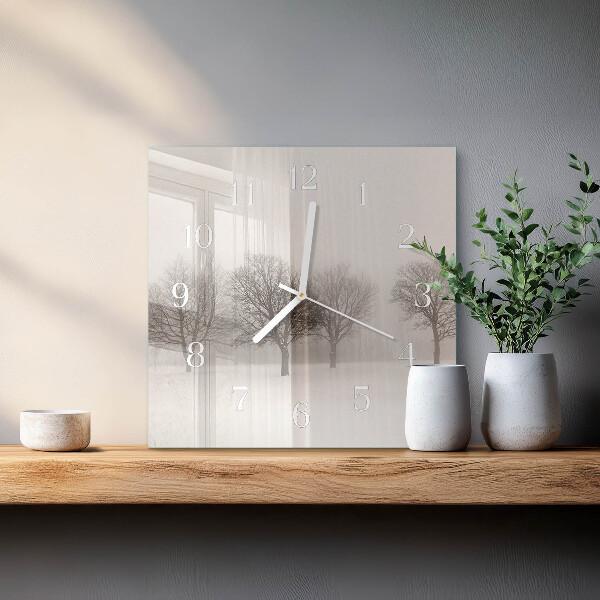 Square wall clock Winter