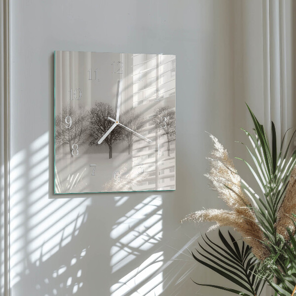 Square wall clock Winter