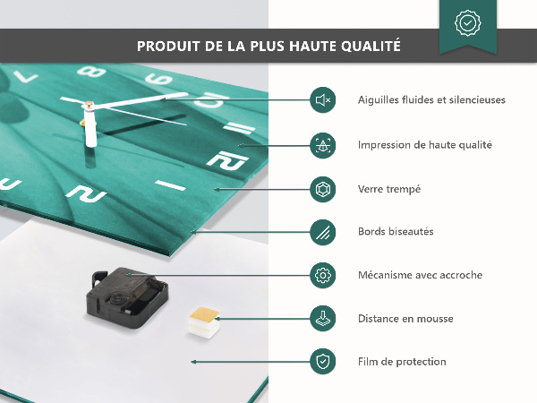 Square wall clock Apple
