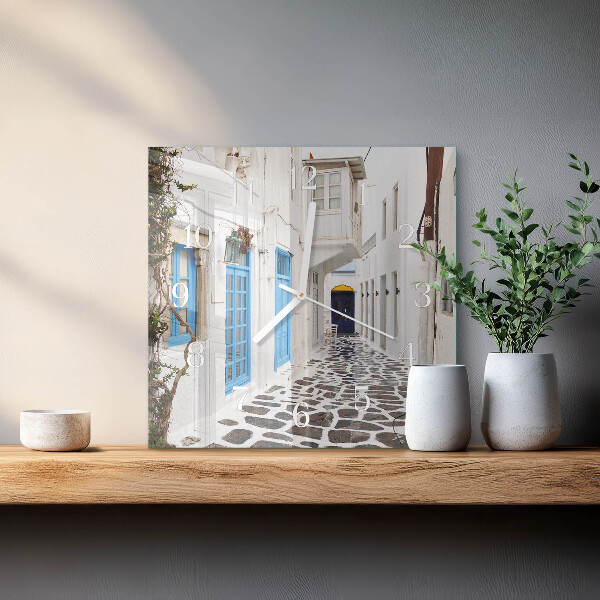 Square wall clock Santorini