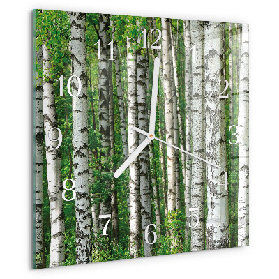 Square wall clock Birches
