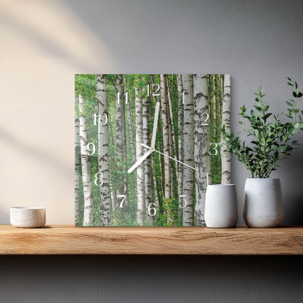 Square wall clock Birches