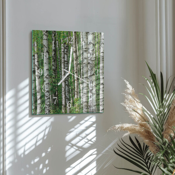 Square wall clock Birches