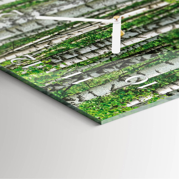 Square wall clock Birches