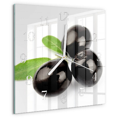 Square wall clock Olives