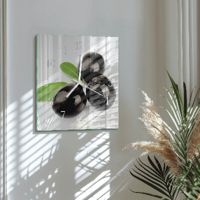 Square wall clock Olives