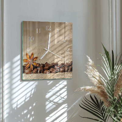 Square wall clock Coffee Beans