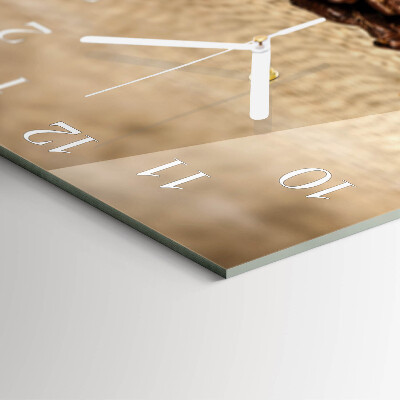 Square wall clock Coffee Beans