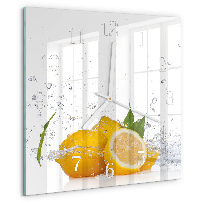 Square wall clock Lemons