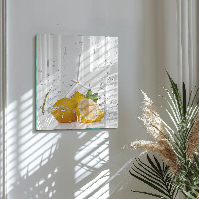 Square wall clock Lemons