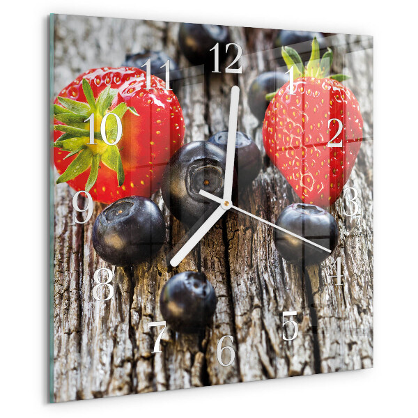 Square wall clock Blueberries