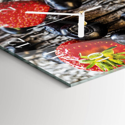 Square wall clock Blueberries