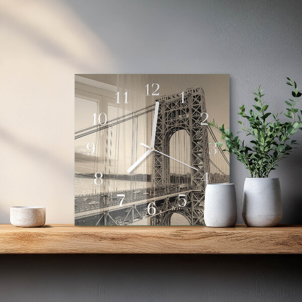 Square wall clock Golden Gate