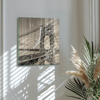 Square wall clock Golden Gate