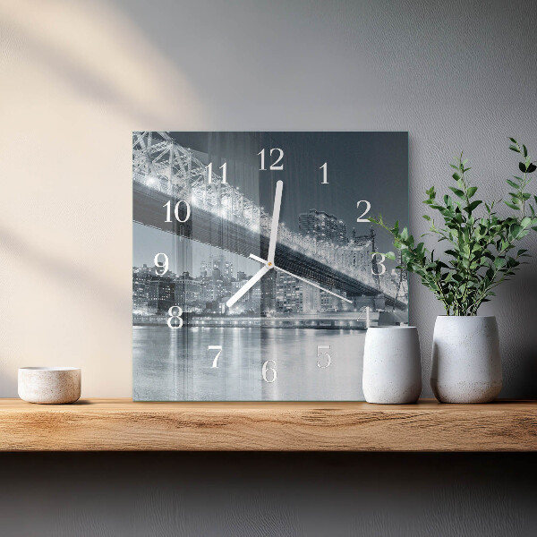 Square wall clock Bridge