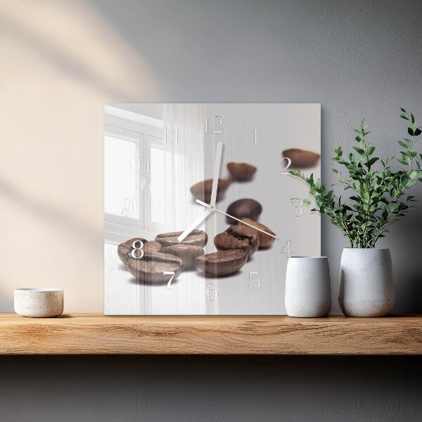 Square wall clock Coffee Beans