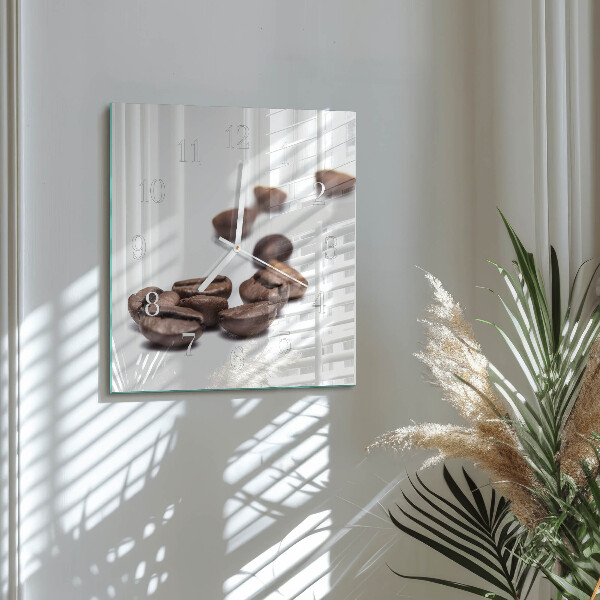 Square wall clock Coffee Beans