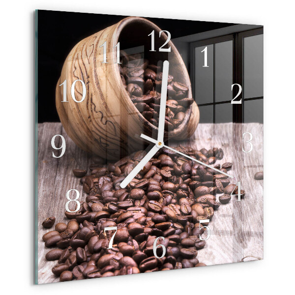 Square wall clock Coffee Beans