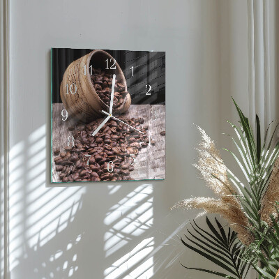Square wall clock Coffee Beans