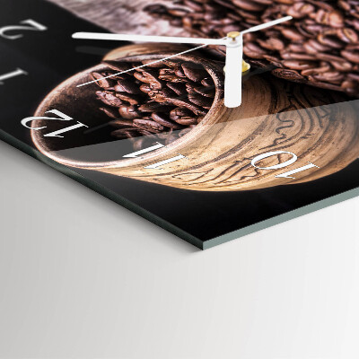 Square wall clock Coffee Beans