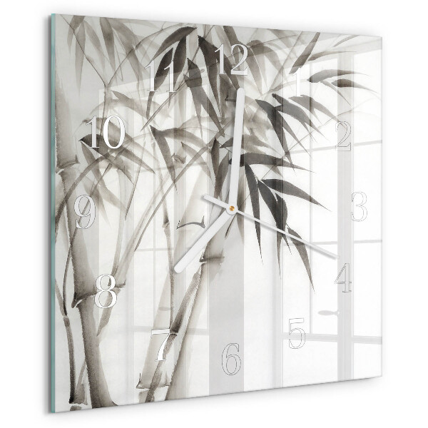 Square wall clock Bamboo