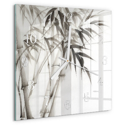 Square wall clock Bamboo