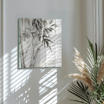 Square wall clock Bamboo