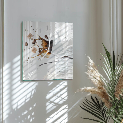 Square wall clock Cup