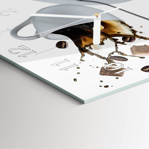Square wall clock Cup