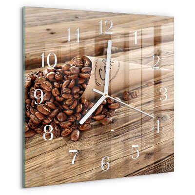 Square wall clock Coffee Beans