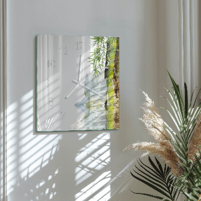 Square wall clock Bamboo