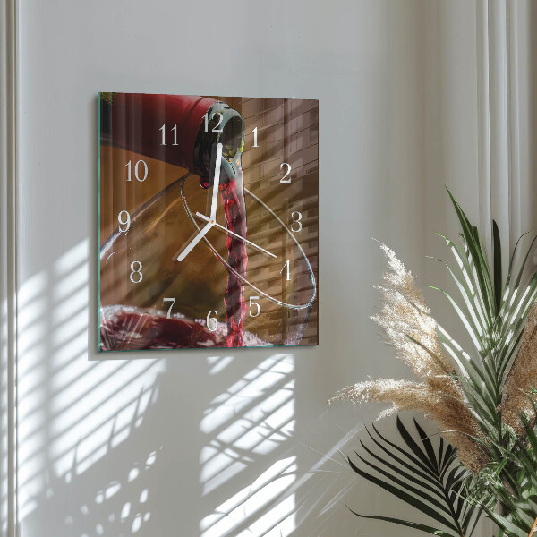 Square wall clock Wine