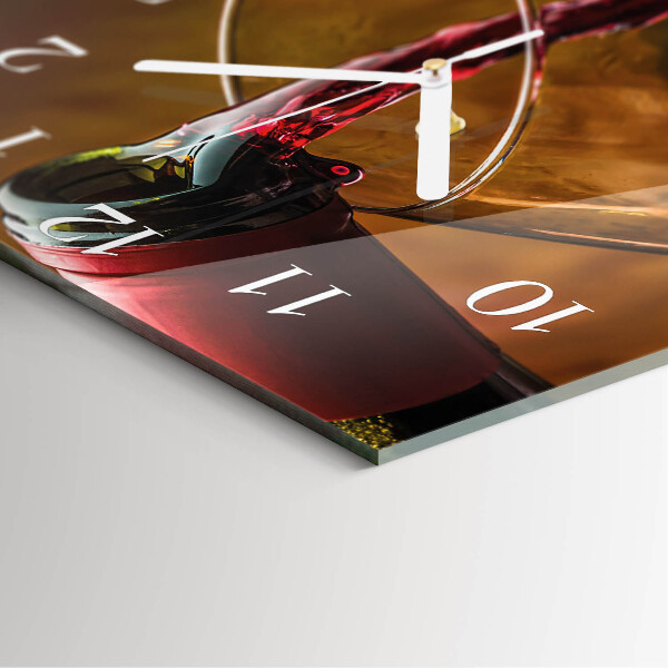 Square wall clock Wine