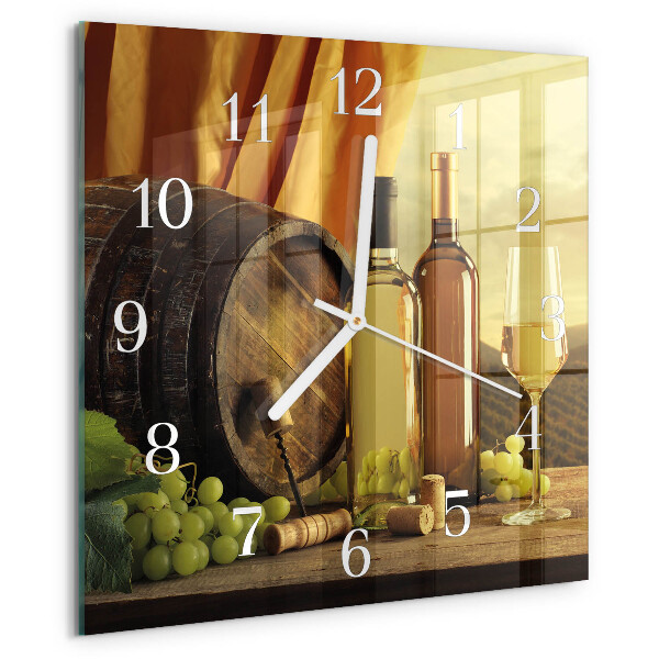 Square wall clock Wine Barrel