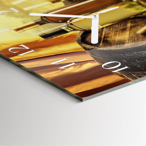 Square wall clock Wine Barrel