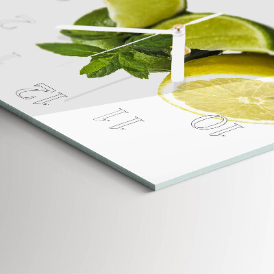 Square wall clock Lemon Mint