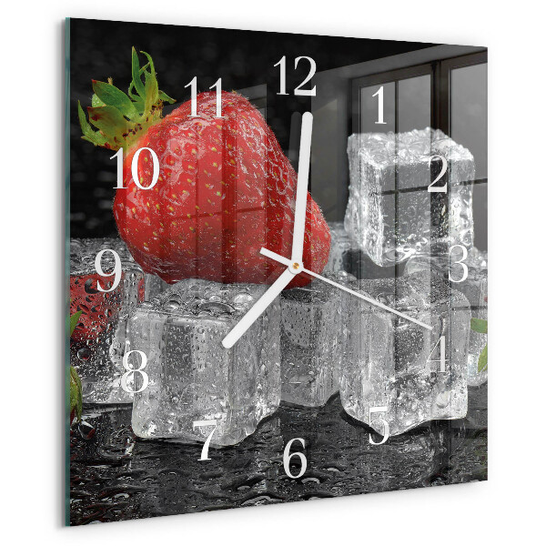 Square wall clock Strawberry Ice Cream