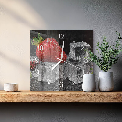 Square wall clock Strawberry Ice Cream