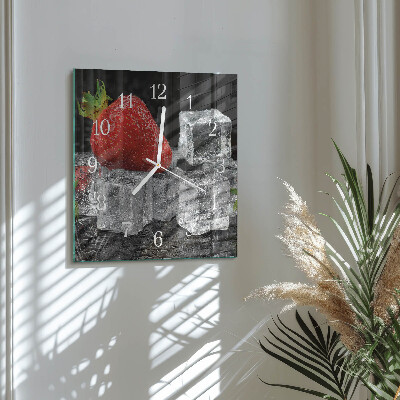 Square wall clock Strawberry Ice Cream