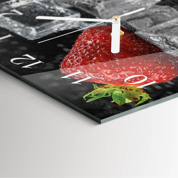 Square wall clock Strawberry Ice Cream